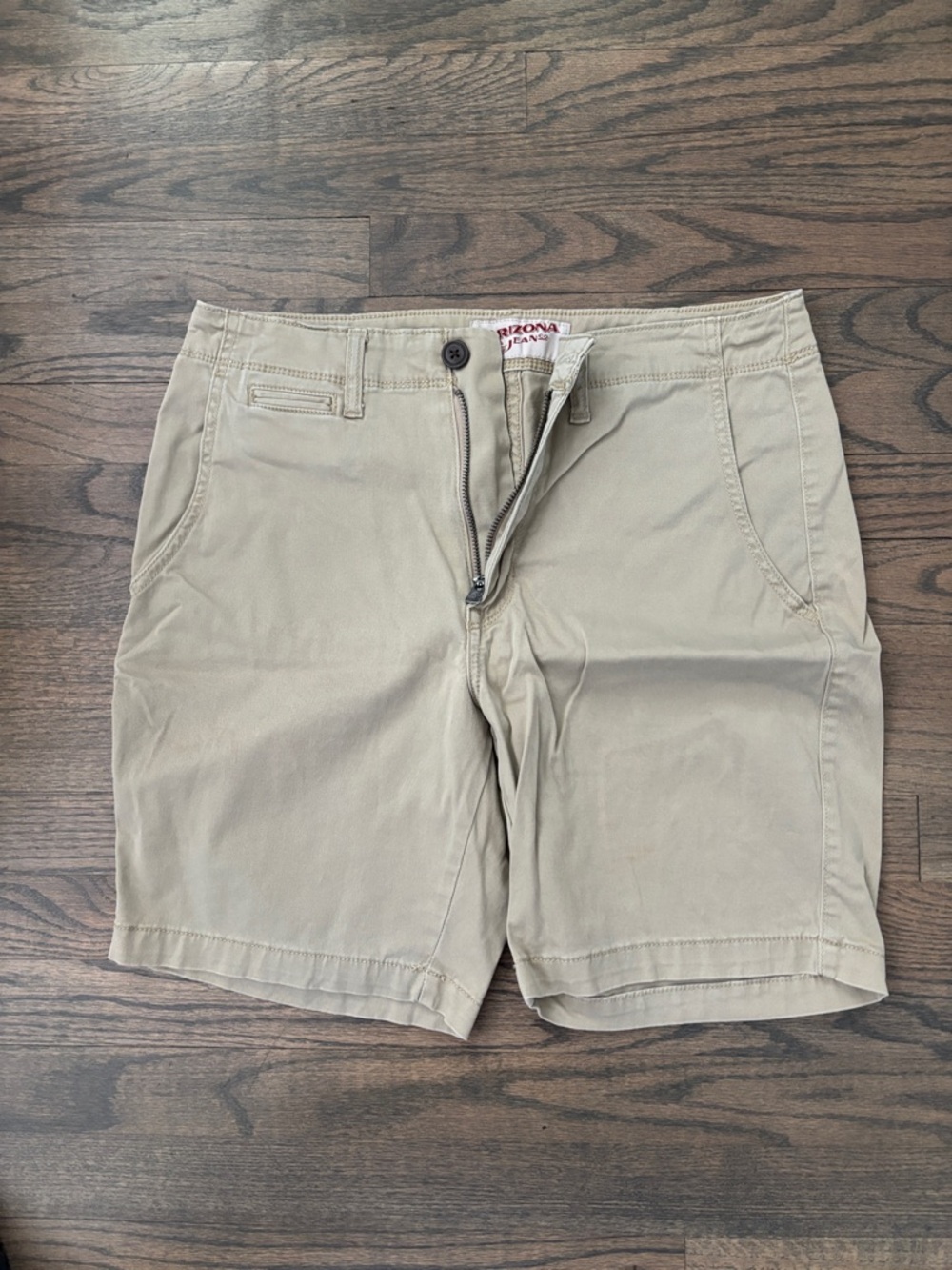 Arizona Jean Company Men's Khaki Flat Front Shorts